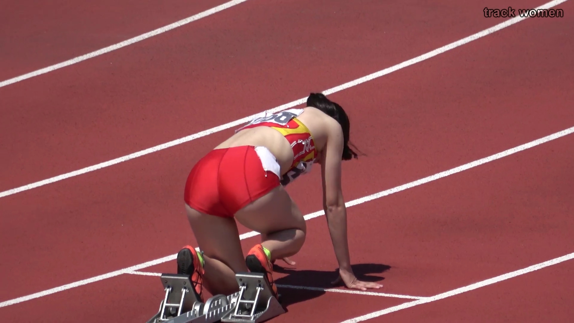 4k 第21回豊島区春季陸上競技大会 女子一般 高校 400m タイムレース1組 スポーツ エロ目線でイケるよね